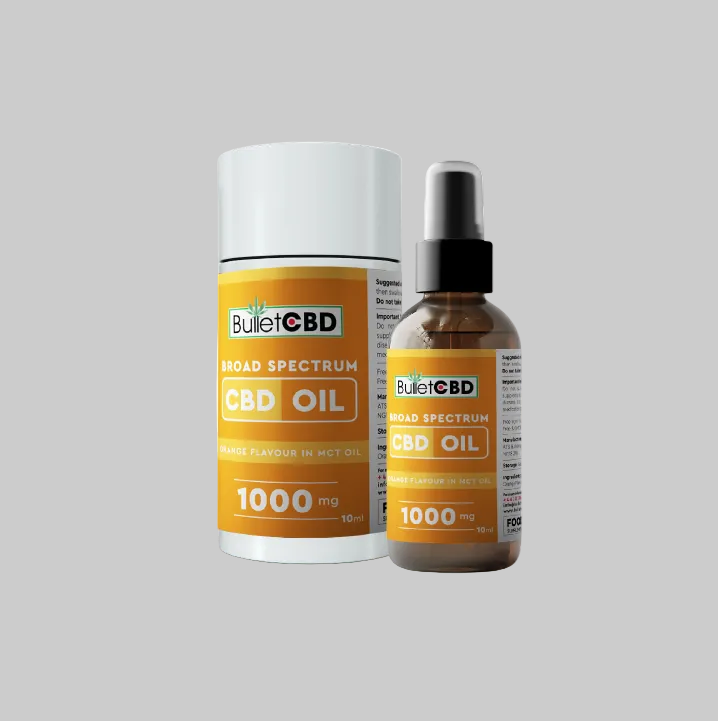 1000mg CBD Oil Spray Broad Spectrum 10ml - Orange