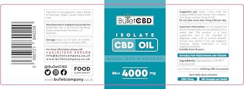 4000mg CBD Oil Isolate Spray - Coconut