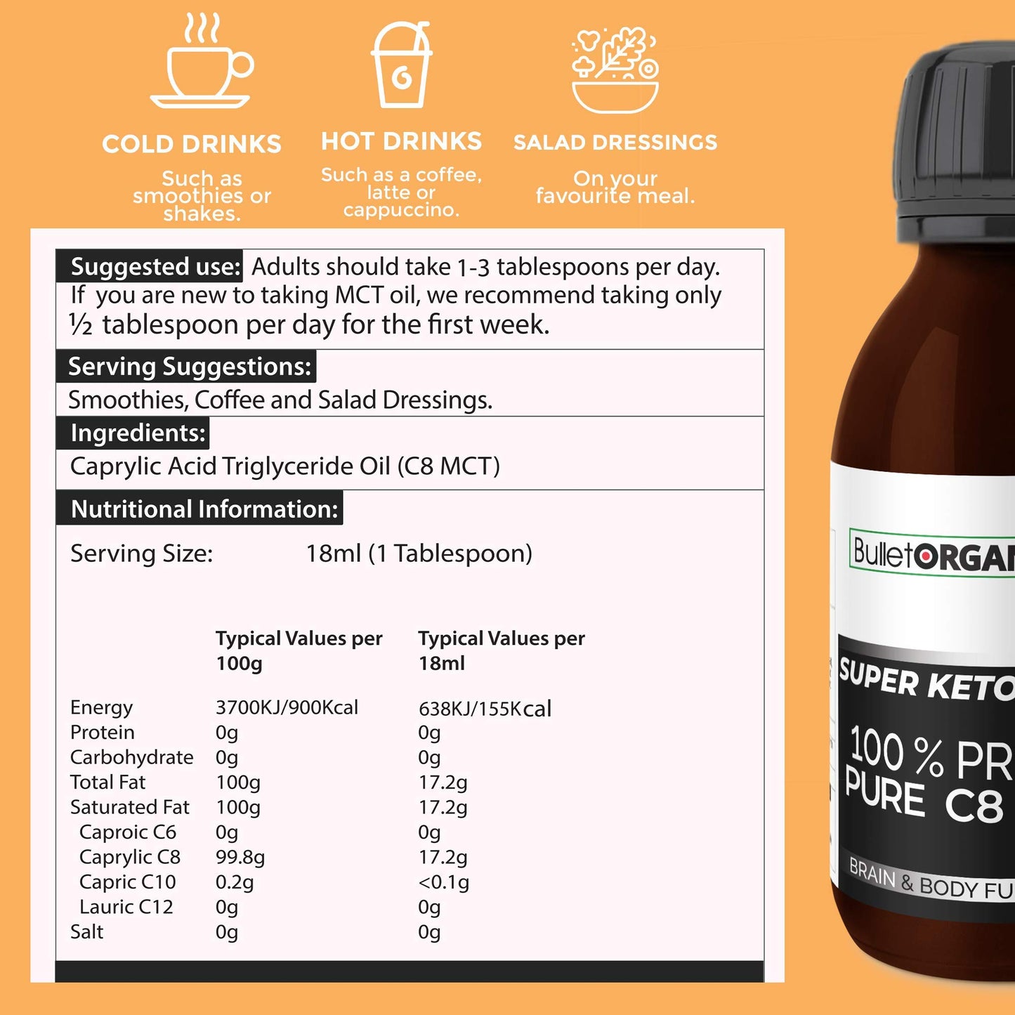 Pure C8 MCT Oil – 500ml