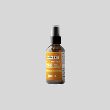 1000mg CBD Oil Spray UK | Orange | Broad Spectrum | BulletCBD by Bullet Company — 1000mg cbd view 1