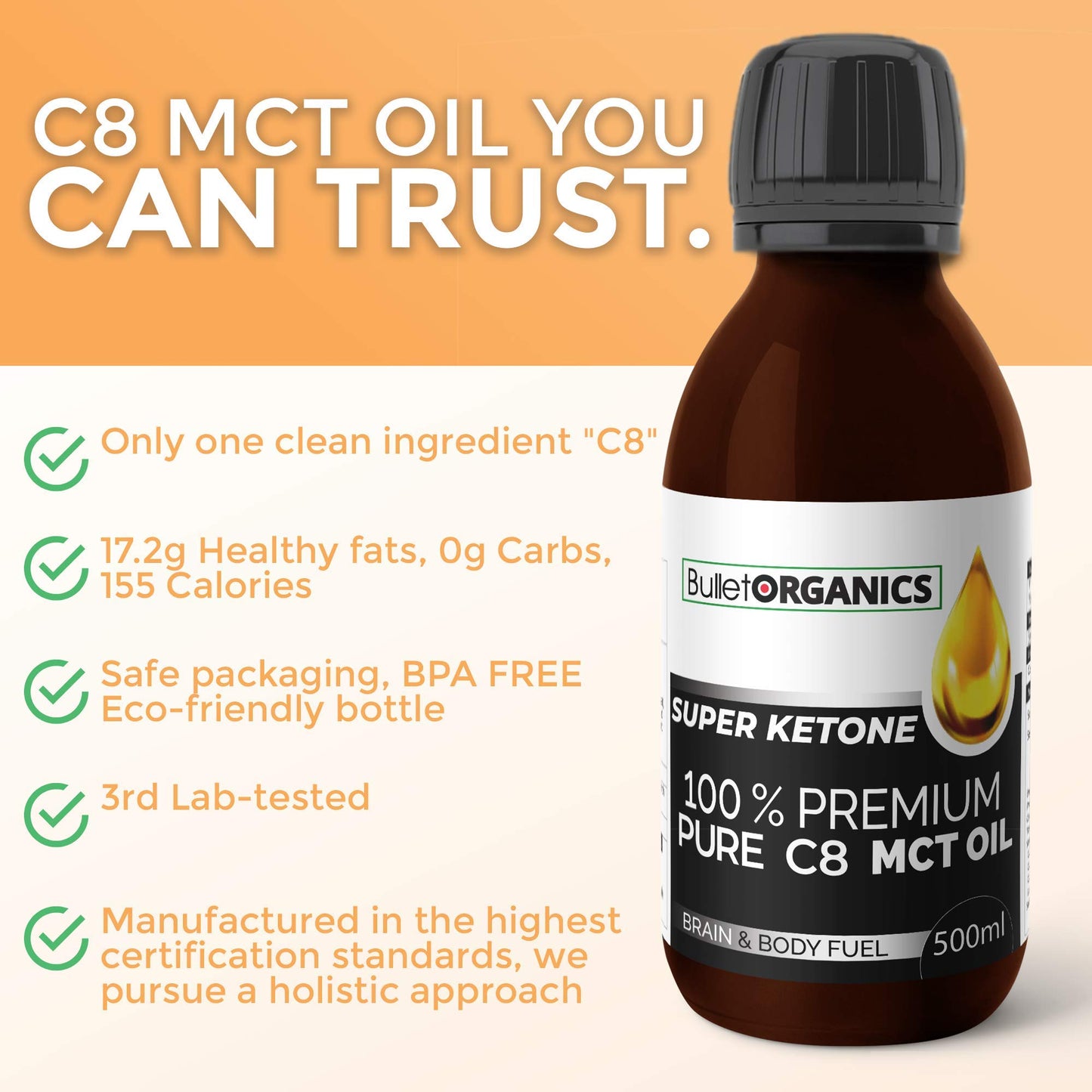 Pure C8 MCT Oil – 500ml