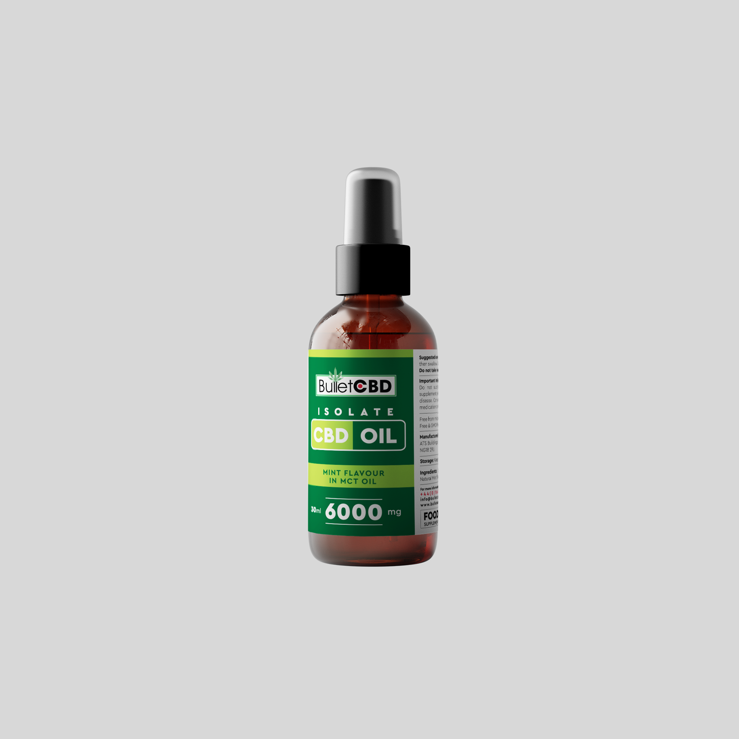 6000mg CBD Oil Isolate Spray – Mint